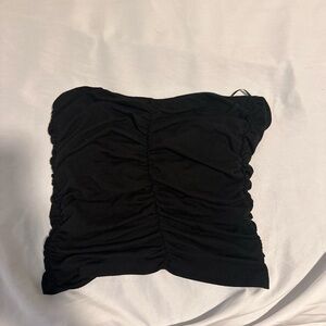 Black Ruched Tube Top